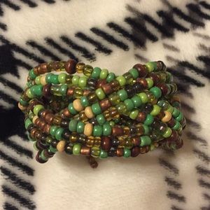 Bohemian Style Beaded Cuff Bracelet